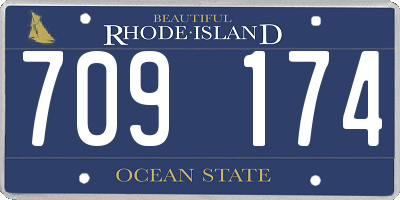 RI license plate 709174