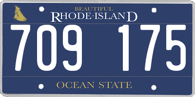 RI license plate 709175