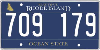 RI license plate 709179