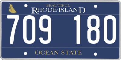 RI license plate 709180