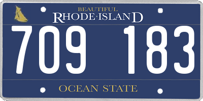 RI license plate 709183