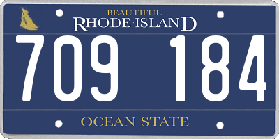 RI license plate 709184