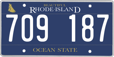 RI license plate 709187