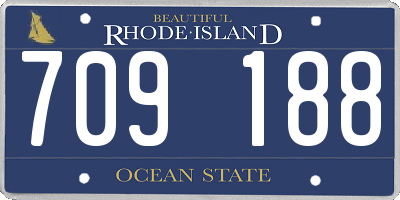RI license plate 709188