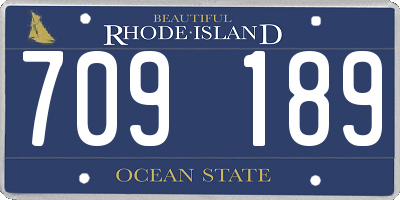 RI license plate 709189