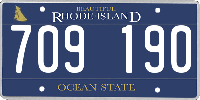 RI license plate 709190