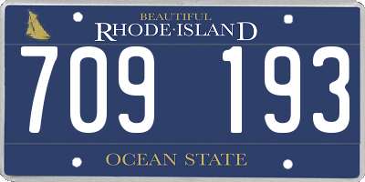 RI license plate 709193