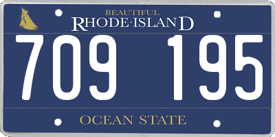 RI license plate 709195