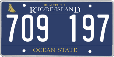 RI license plate 709197