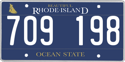 RI license plate 709198