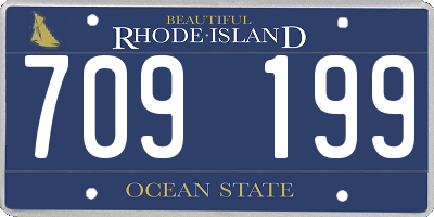 RI license plate 709199