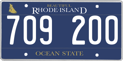 RI license plate 709200