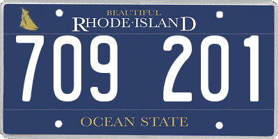 RI license plate 709201