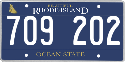 RI license plate 709202