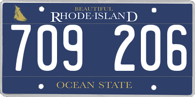 RI license plate 709206