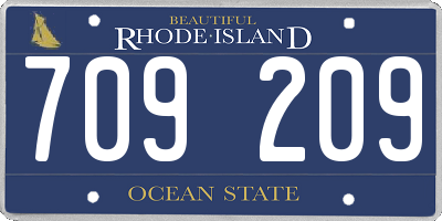 RI license plate 709209