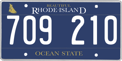 RI license plate 709210