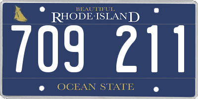 RI license plate 709211