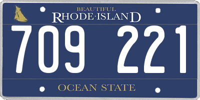 RI license plate 709221