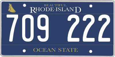RI license plate 709222