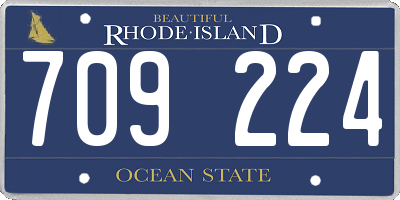 RI license plate 709224