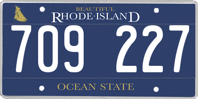 RI license plate 709227