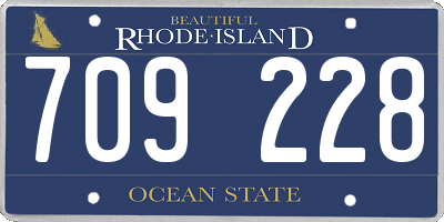 RI license plate 709228