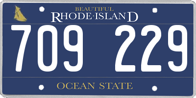 RI license plate 709229