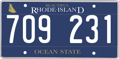 RI license plate 709231