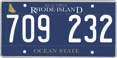 RI license plate 709232
