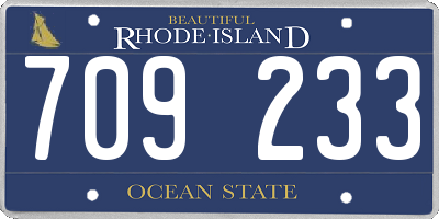 RI license plate 709233