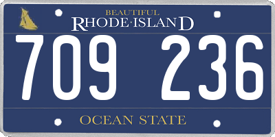 RI license plate 709236