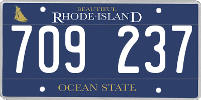 RI license plate 709237