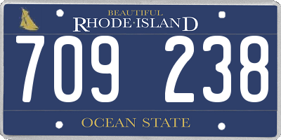 RI license plate 709238