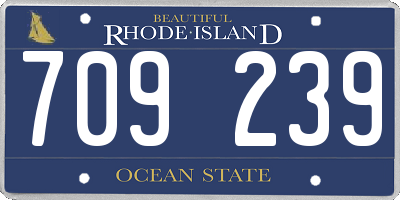 RI license plate 709239