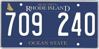 RI license plate 709240