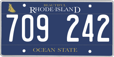 RI license plate 709242