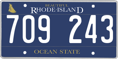 RI license plate 709243