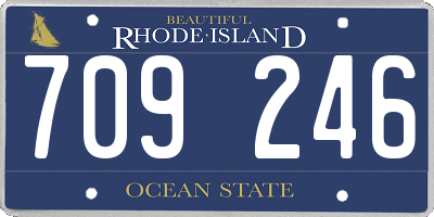RI license plate 709246