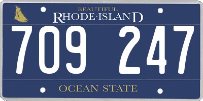 RI license plate 709247