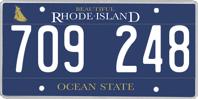 RI license plate 709248