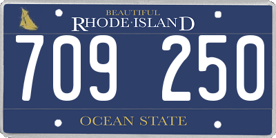 RI license plate 709250