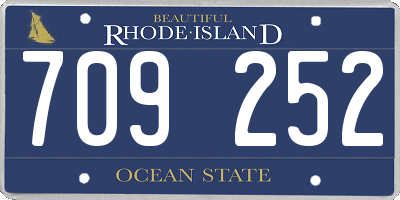RI license plate 709252