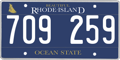 RI license plate 709259
