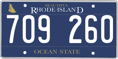 RI license plate 709260