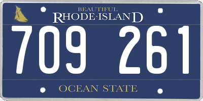 RI license plate 709261