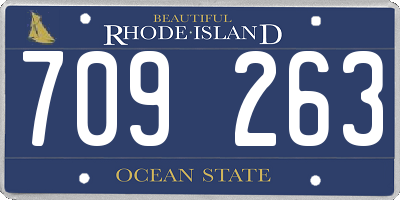RI license plate 709263