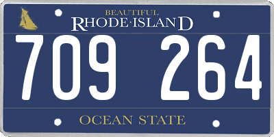 RI license plate 709264
