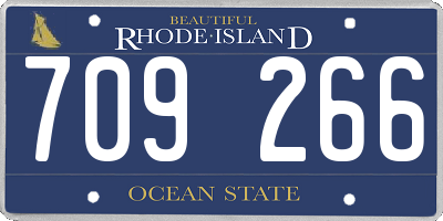 RI license plate 709266