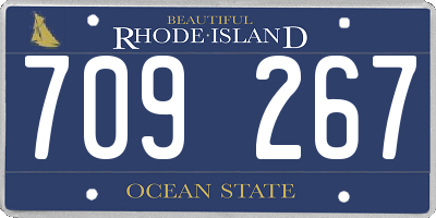 RI license plate 709267